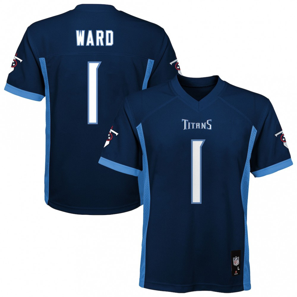 Cameron Ward Tennessee Titans Youth Replica Player Jersey - Navy-GridironStore